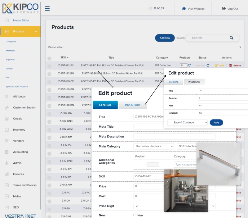 custom ERP system for Hardware Suppliers