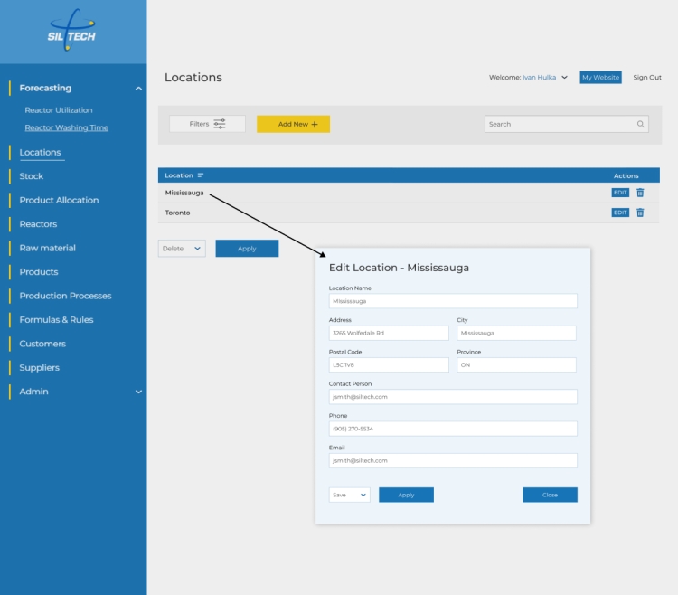 Vestra Inet - Enhancing Siltech's Chemical Production